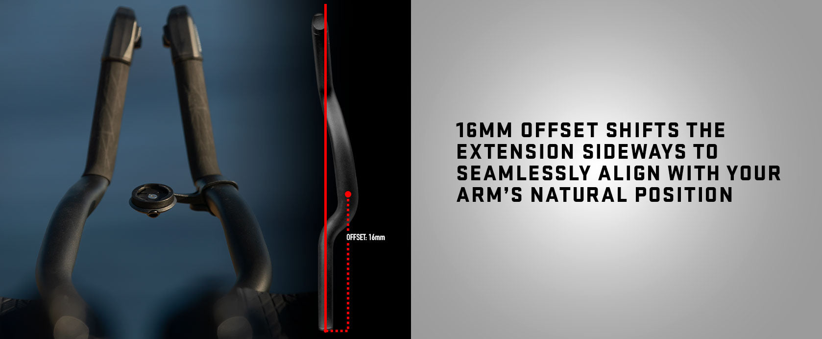 The 52 ASA offer a 16mm lateral shift per side.&nbsp; This allows the rider to get their hands narrower or wider without tilting the extensions so much that the shifters touch.